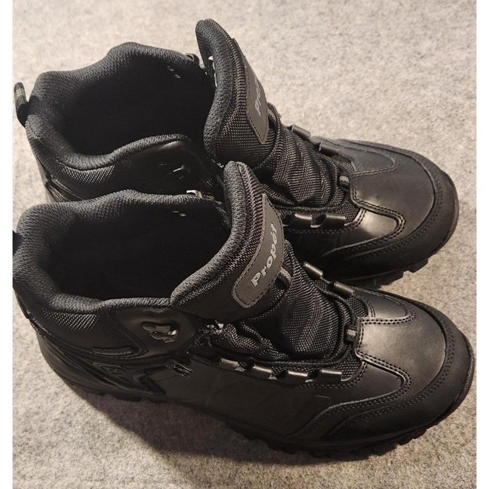 Propet Boots Mens Size 9 EEE Black Leather Waterproof Snow Hiking MBA052L - Picture 3 of 12